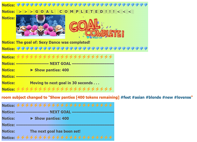 Chaturbate Tip Goal and Tip Multi-Goal apps